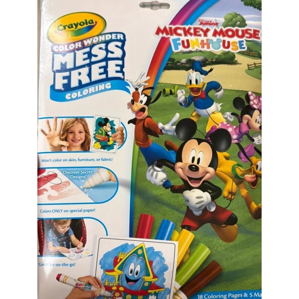 Crayola Mickey Color Wonder Mess Free Coloring! 18 Coloring Pages & 5 Markers!